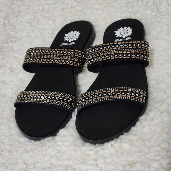 Yellow Box Delfie Metallic Multi strap sandal size 9.5 new!!! - Picture 1 of 6